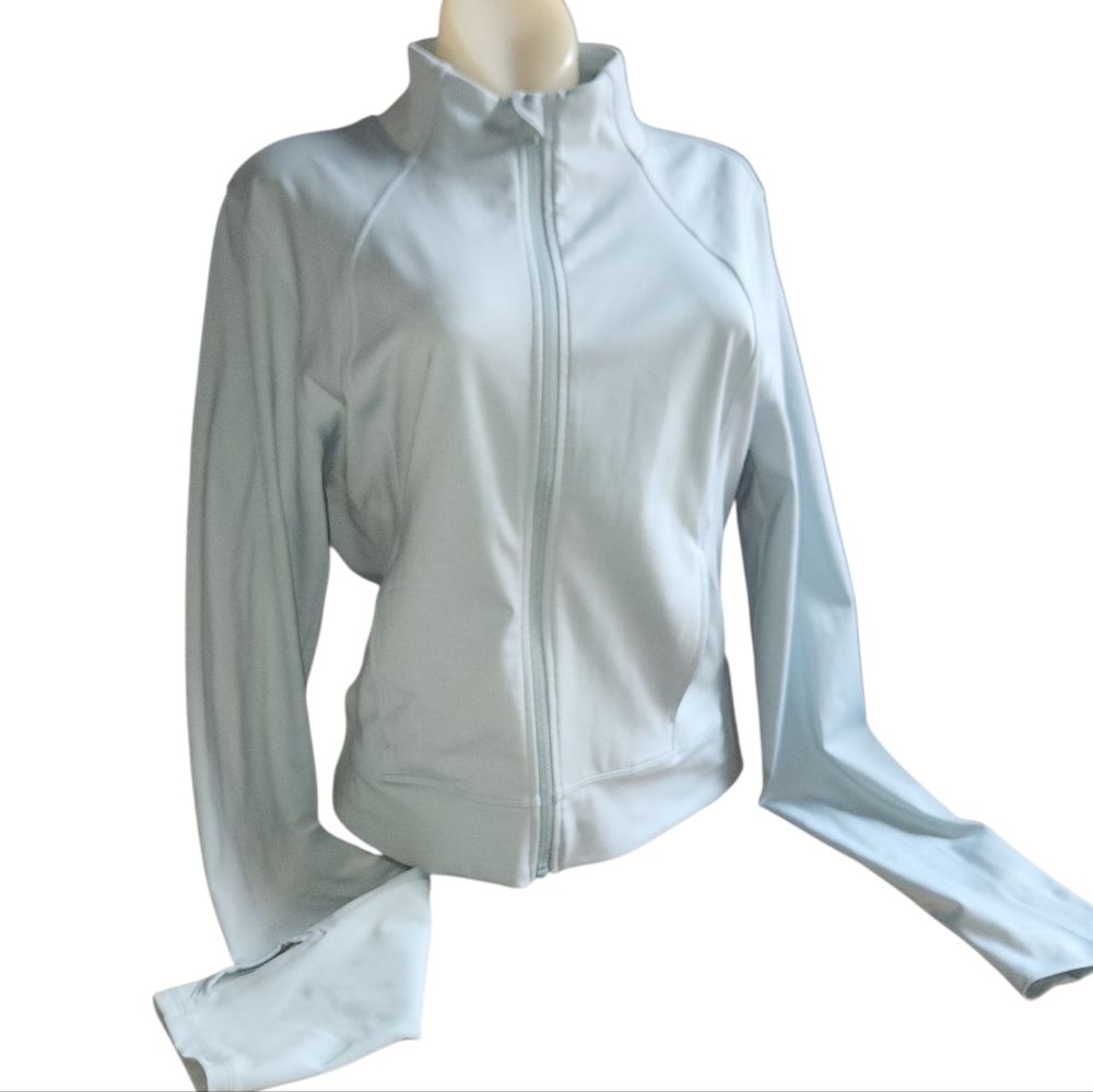 Yogalicious Women's Soft Blue Athletic Zip up